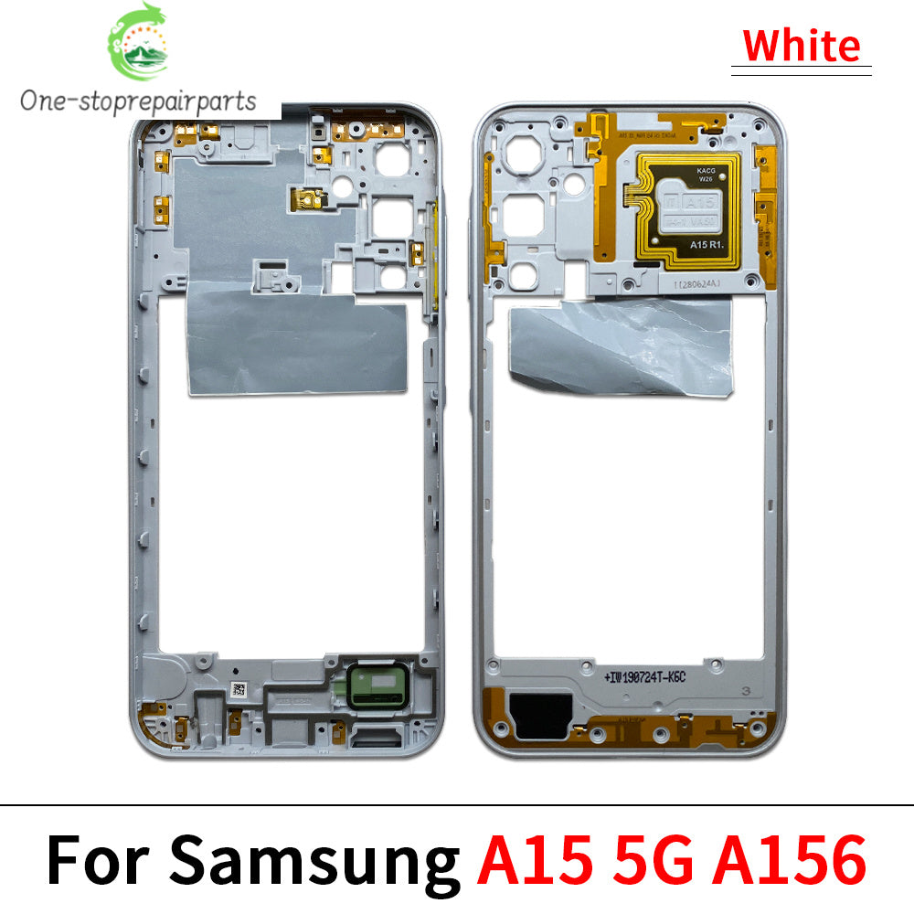 New For Samsung A15 4G A155F / A15 5G A156B / A05 / A05s / A25 5G Housing Middle Frame Bezel Middle Plate Cover Samsung phone repair parts