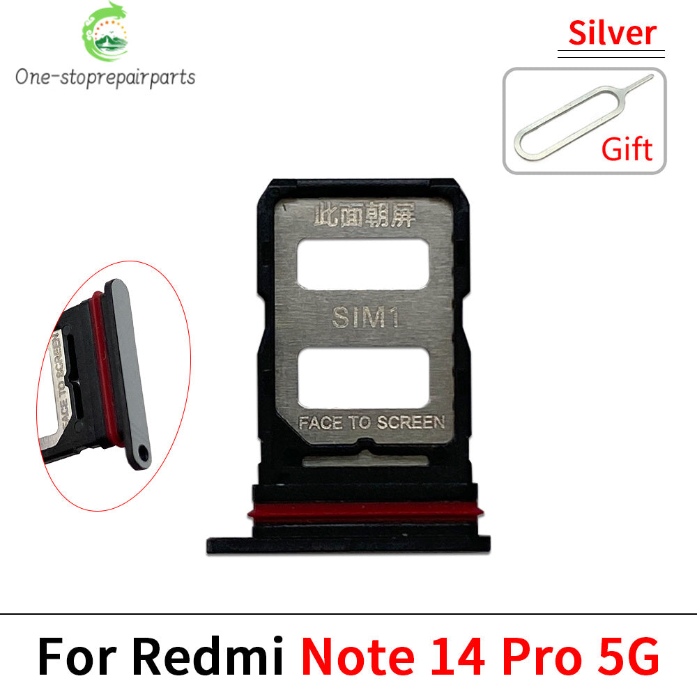 New SIM Card Slot SD Card Tray Holder Adapter For Xiaomi Redmi Note 14 Pro Plus 4G 5G  Xiaomi  Xiao mi phone repair parts