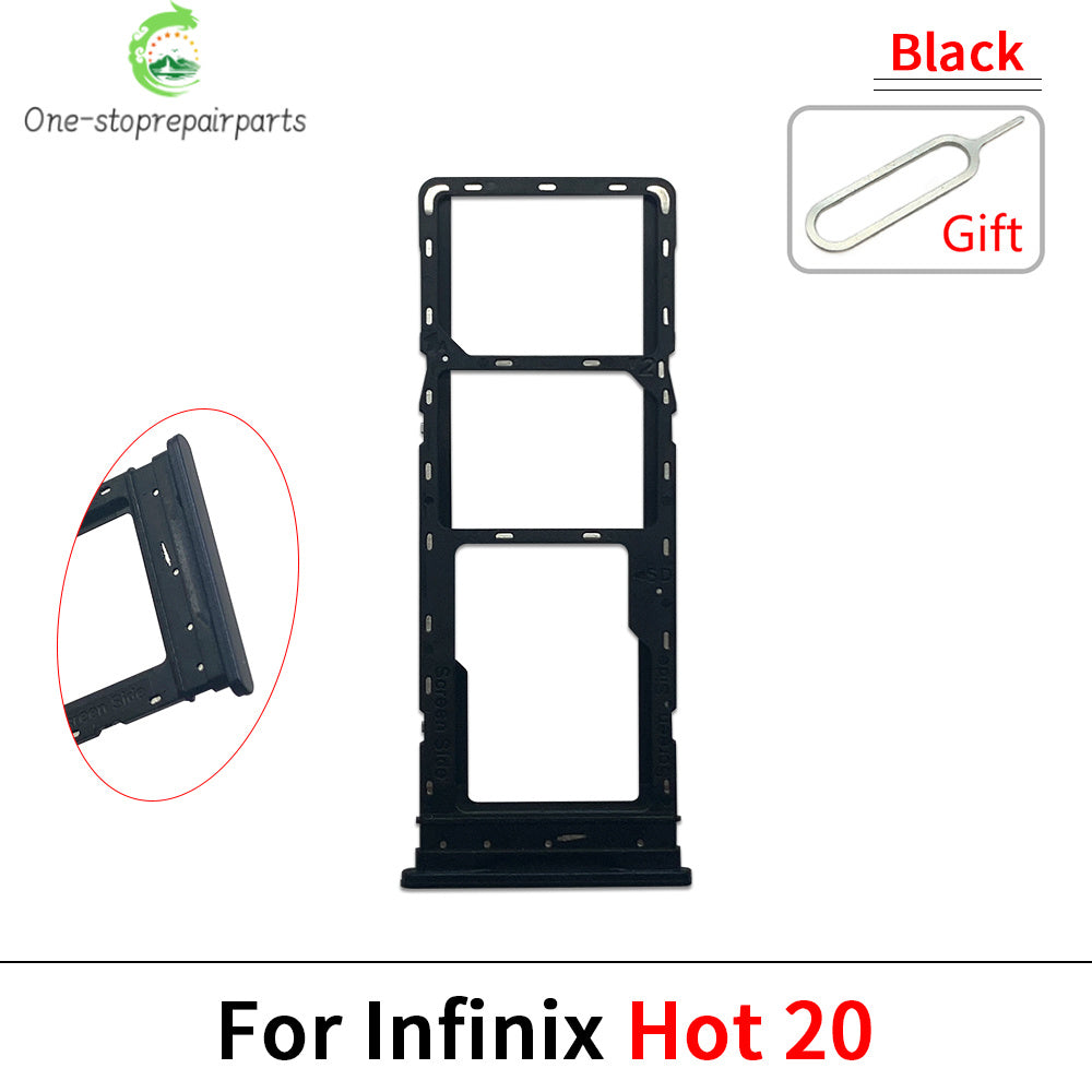 Micro Nano SIM Card Holder Tray Slot Holder Adapter Socket For infinix Hot 8 9 10 10i 11 20 20i 30 30i 40 Pro Lite Play 4G 5G  infinix phone repair parts