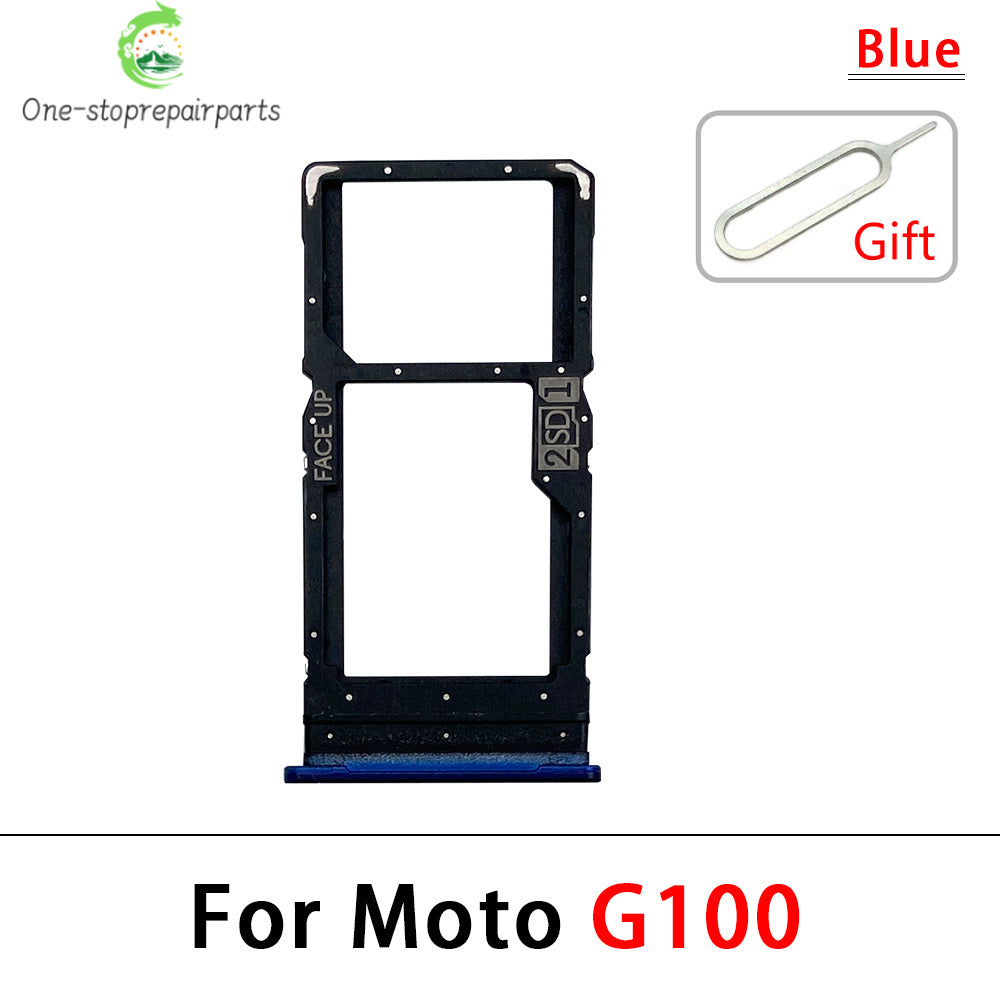 New For Motorola Moto G10 G20 G30 G50 G60 G60s G100 5G SIM Card Slot SD Card Tray Holder Adapter Replacement Parts Motorola phone repair parts