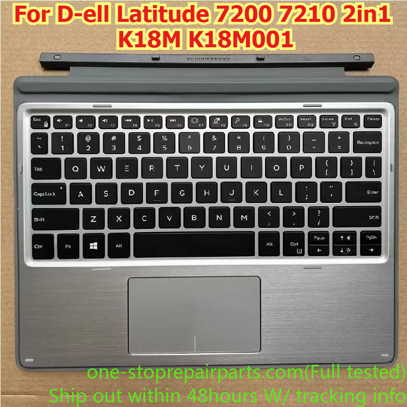 Detachable keyboard for Dell Latitude7200 7210 2in1 magnetic keyboard K18M K18M001 1GTH0/24D3/024D3M YTC0M