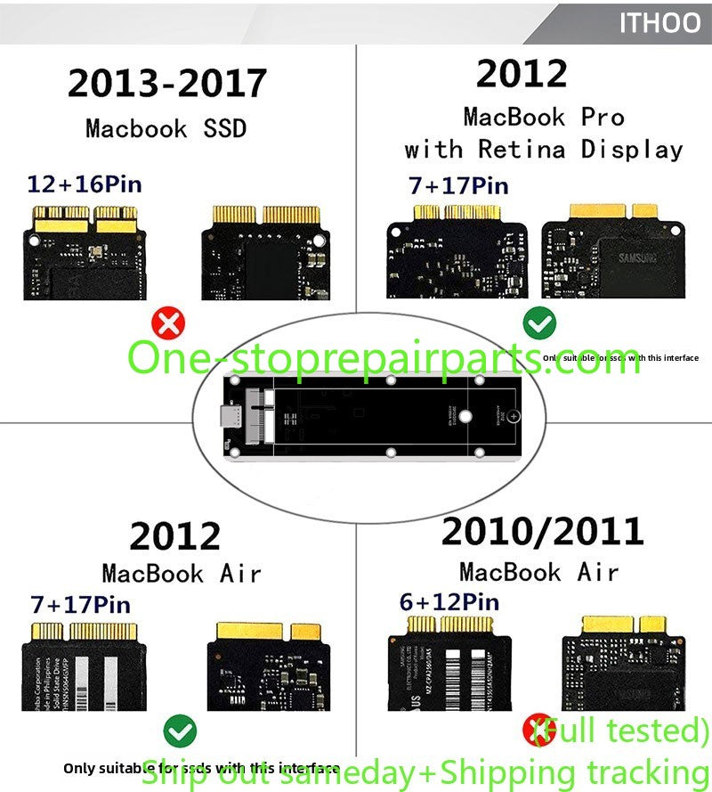 M2 SATA to Apple MACBOOK AIR 2012 SSD adapter card A1465 A1466 not support NVME  M.2 NGFF SATA TO MACBOOK 2012  KEY-B SATA 2280 SSD A1360 A1370 A1398 SSD Macbook A1466 A1465 A1398 A1425 SSD  hard disk enclosure REPAIR TOOLS
