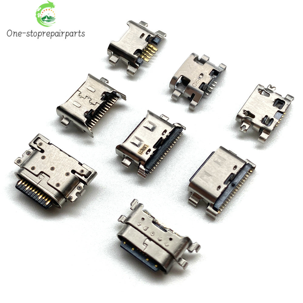 100Pcs, USB Charging Charge Charger Connector Port For Moto Edge 20 30 40 50 Neo E6 E6s E7 E13 E14 E20 E30 E32 E22 Plus Play Motorola phone repair parts