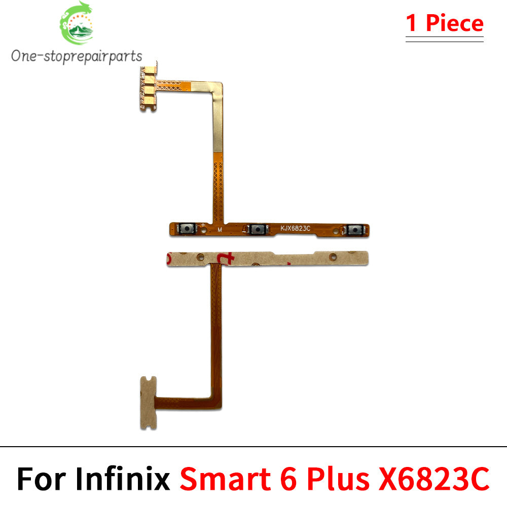 New Power on off Volume Key Button Flex Cable Ribbon For infinix Smart 3 4 5 6 7 8 9 Pro HD Plus X612 X627 X6511 X6517 X6516  infinix phone repair parts
