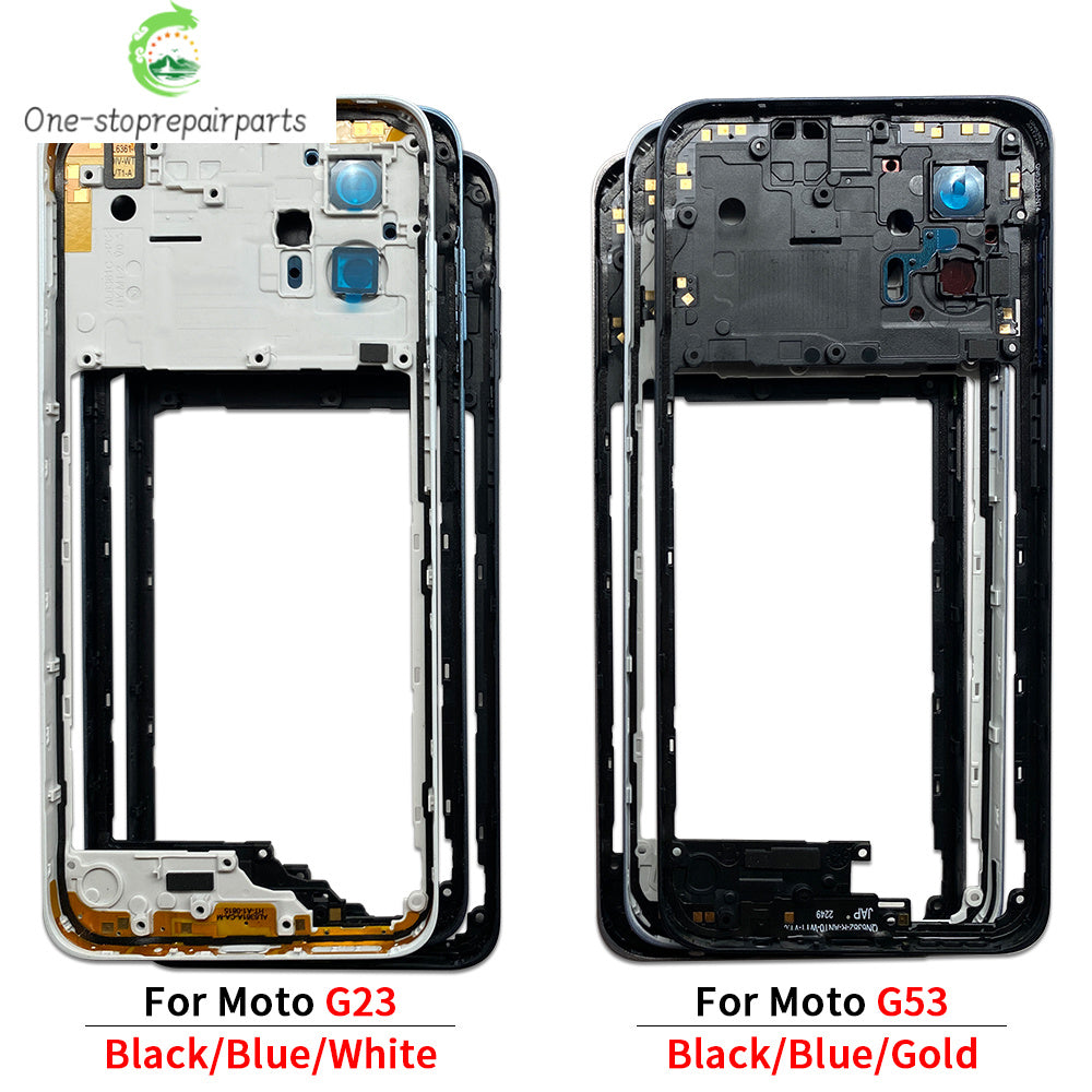 New Middle Frame Holder Housing Bezel Plate For Motorola Moto G04 G23 G34 G53 G54 G62 G72 G73 5G Replacement Repair Parts Motorola phone repair parts