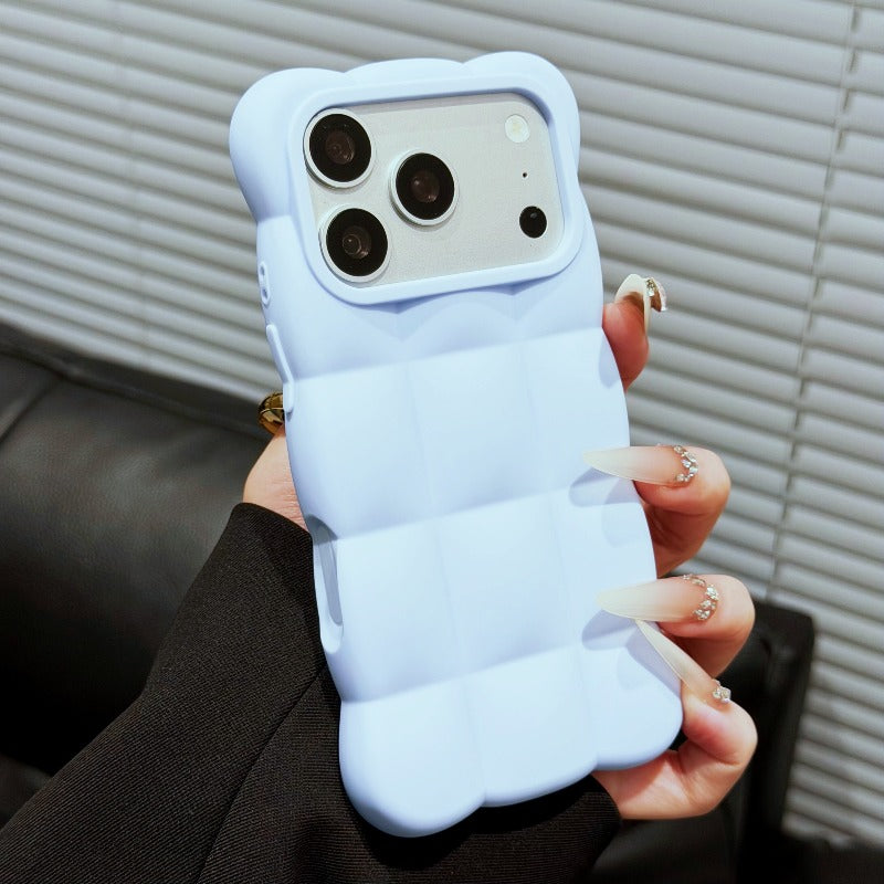 Black three-dimensional cloud shell is suitable for iPhone 18/17promax mobile phone case iPhone15PRO personality 13pro/iPhone 14promax soft set cartoon all-inclusive case Phone accessories