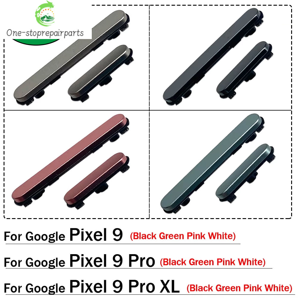 10Pcs. New For Google Pixel 9 / Pixel 9 Pro / Pixel 9 Pro XL Power Volume Side Button Key Replacement Parts Google Pixel phone repair parts