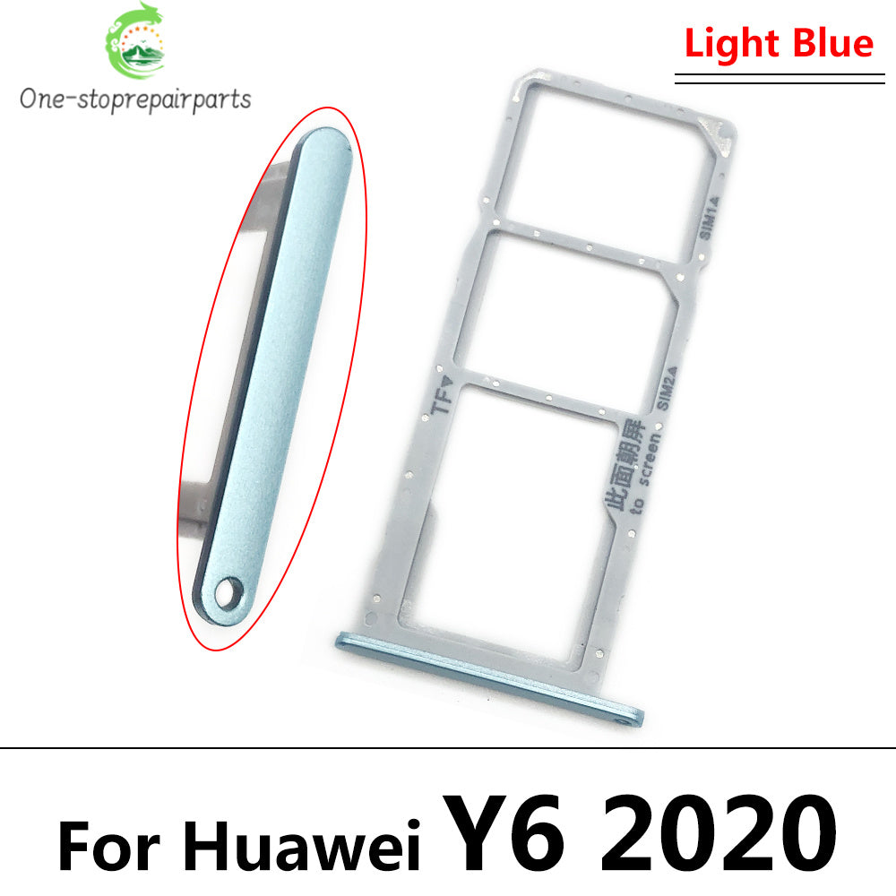 10Pcs/Lot, New For Huawei Y6 Y7P Y8P 2020 Y9 Prime 2019 SIM Card Tray Slot Holder Repairing Parts Huawei phone repair parts