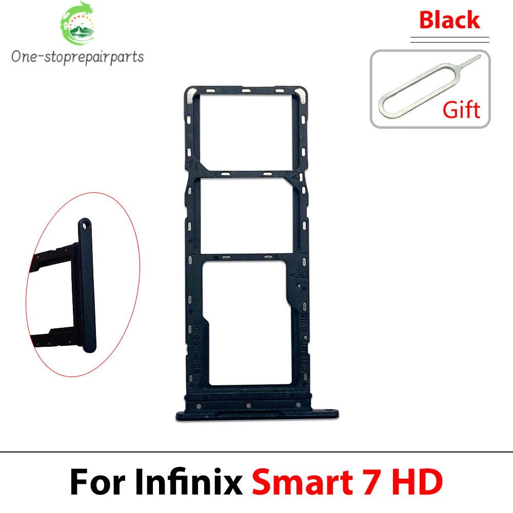 New SIM Card Tray Slot Holder For Infinix Smart 6 7 HD Plus Replacement Parts  infinix phone repair parts