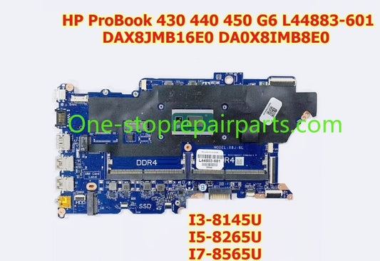 Motherboard for HP ProBook 430 440 450 G6 L44883-601 DAX8JMB16E0 DA0X8IMB8E0 I3-8145U I5-8265U I7-8565U main system board