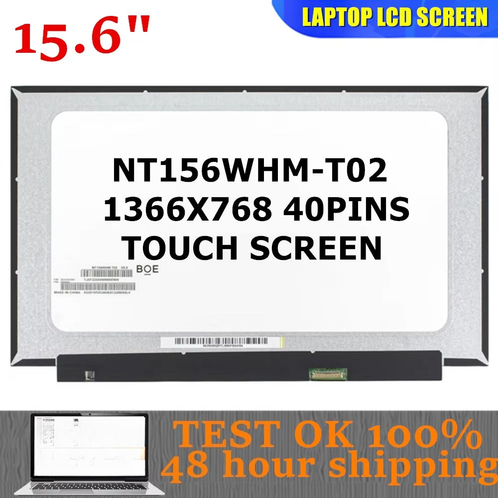 Original NT156WHM-T02 V8.0  B156XTK02.1 15.6INCH Touch LCD Screen Replace LED  For Lenovo IdeaPad 3 15 Laptop HD 40PINS Display Lenovo laptop repair parts