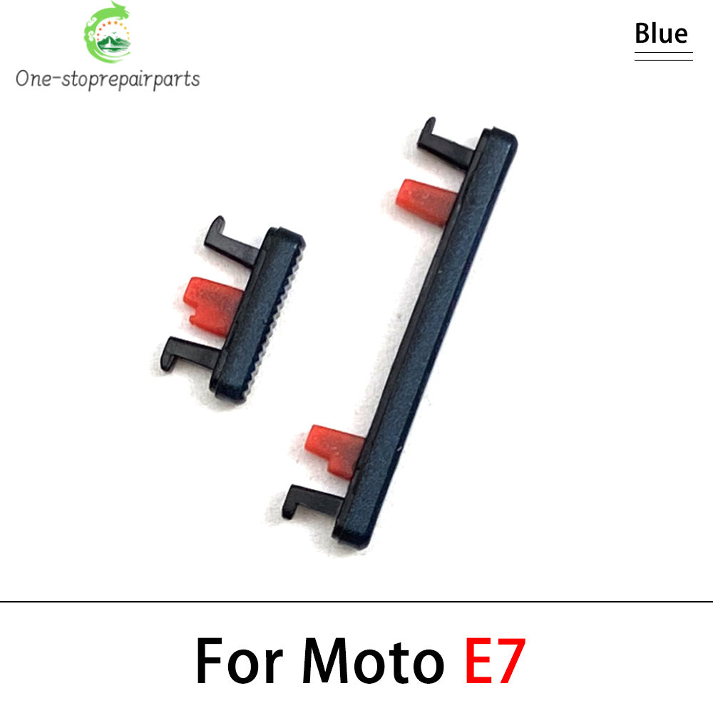 10Pcs, New For Motorola Moto E5 E6 E6s Plus E7 Power SIde Volume Button + Power ON / OFF Buttton Key Set Replacement Parts Motorola phone repair parts