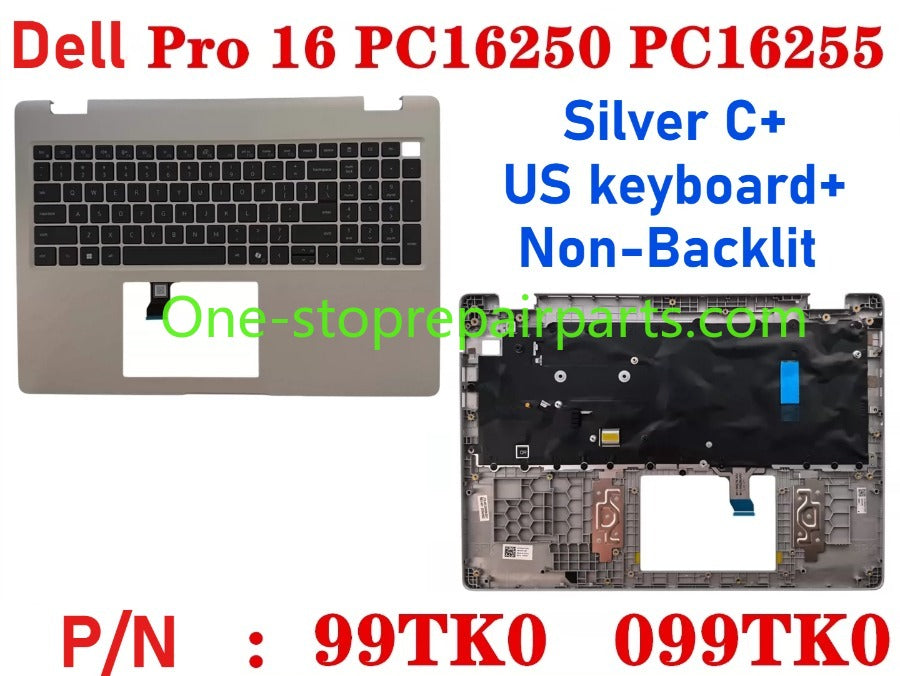 Cover case for Dell Pro 16 PC16250 PC16255 0D45TN 04TV1R 0FJ6FY 02XHM1 099TK0 02882N 0HNP7J 02XHM1 0GJX2F 0C8CKC 0964DF 0DR9PF 0HHMCK 0F9V30 0388WT 0H3K5C 0HR42X 01378G Lcd back housing bezel palmrest bottom lower cover hinge Dell laptop repair parts