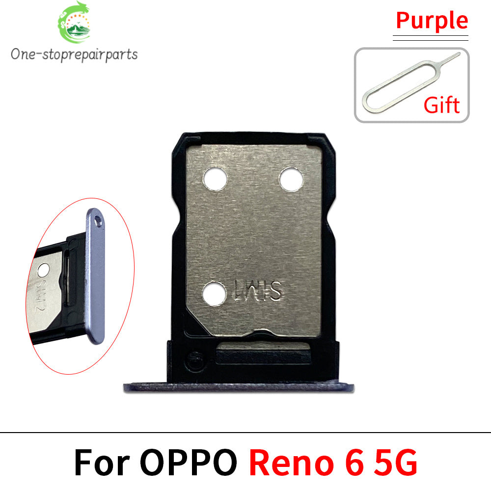 New For OPPO Reno 5 6 8 10 8T Pro Lite 4G 5G SIM Card Slot SD Card Tray Holder Adapter OPPO phone repair parts