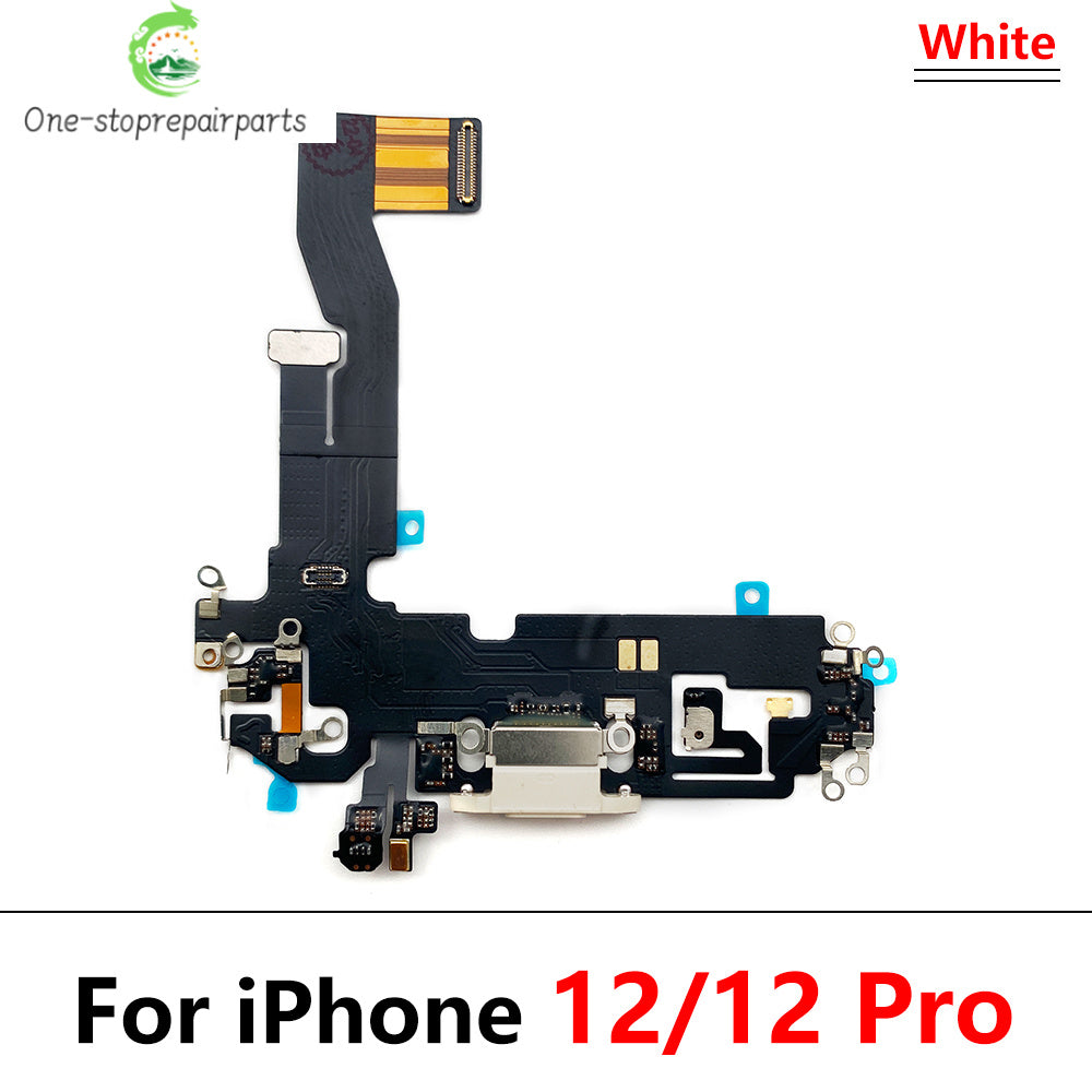 New USB Charging Port Charger Board Flex Cable For iPhone 12 Pro 12Pro Max Mini Dock Connector With Microphone iPhone phone repair parts