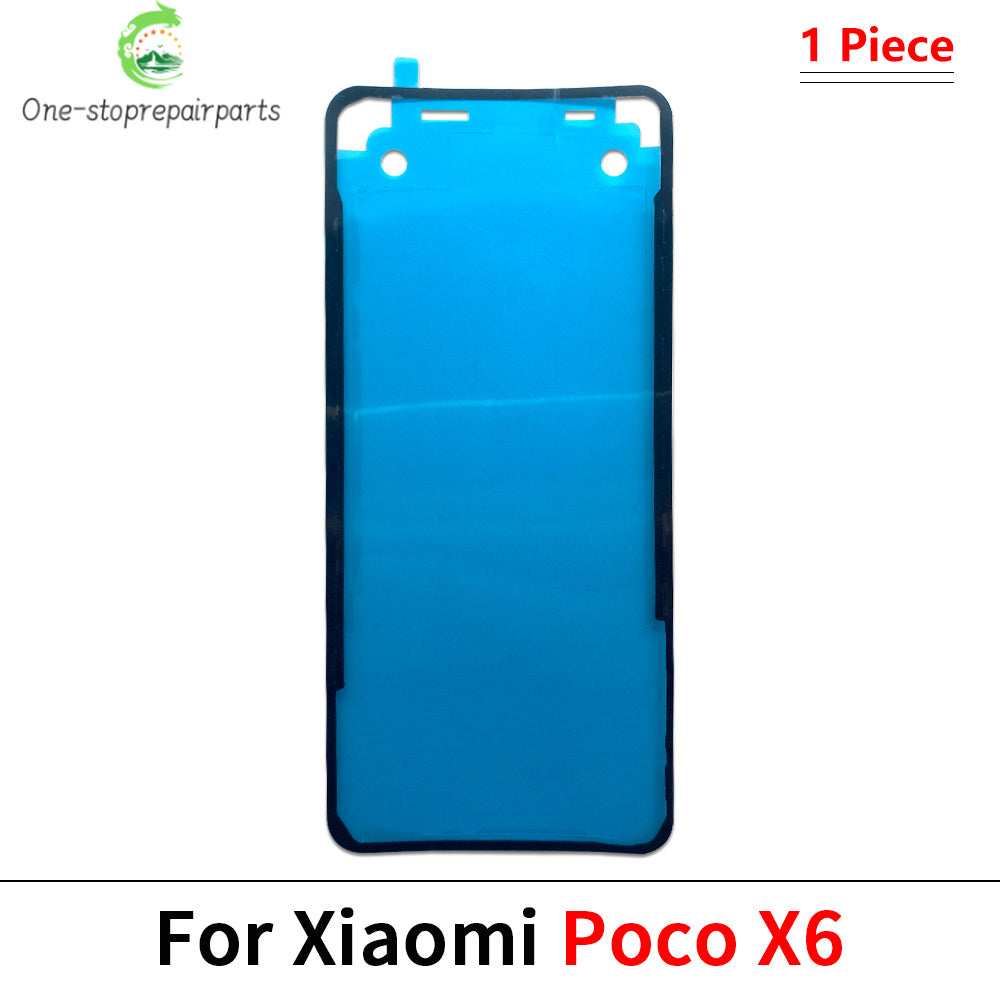 10Pcs/Lot, Back Battery Cover Door sticker Adhesive glue tape For XIaomi Poco F3 F4 F5 M4 X3 X4 X5 X6 Pro GT 4G 5G  Xiaomi  Xiao mi phone repair parts