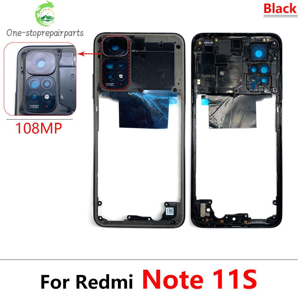 10Pcs, New For Xiaomi Redmi Note 11 4G / Note 11s / Note 11 Pro 5G Housing Middle Frame Bezel Middle Plate Cover  Xiaomi  Xiao mi phone repair parts