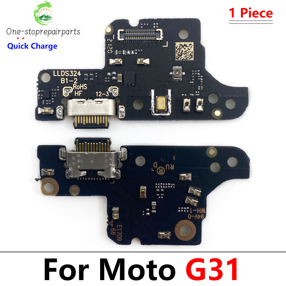 10Pcs USB Charging Board Port Dock Charger Connector Flex Cable For Motorola Moto G10 G20 G30 G50 G60 G60s G100 Power One 5G G31 Motorola phone repair parts