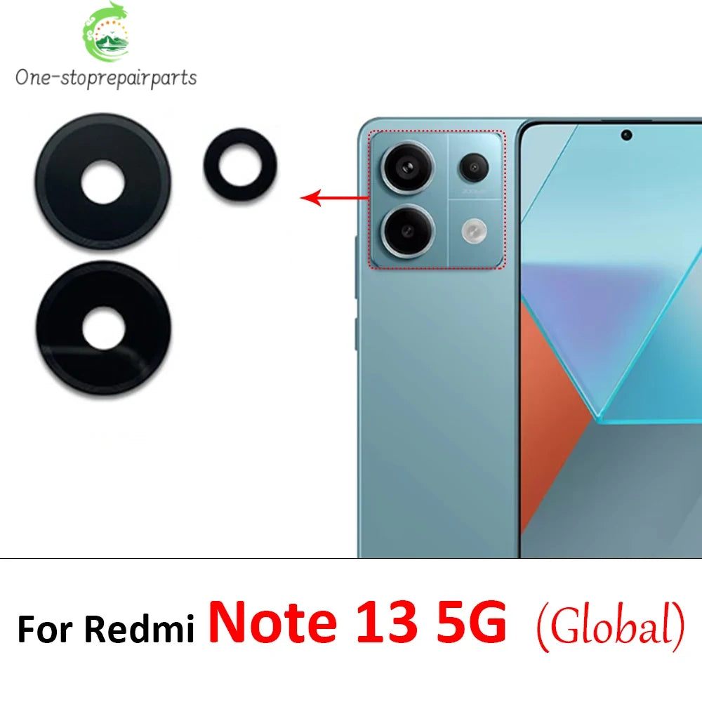 10Pcs, Camera Glass Lens Back Rear Camera Glass Lens For Xiaomi Redmi Note 11 12 13 14 Pro Plus 4G 5G With Adhesive  Xiaomi  Xiao mi phone repair parts
