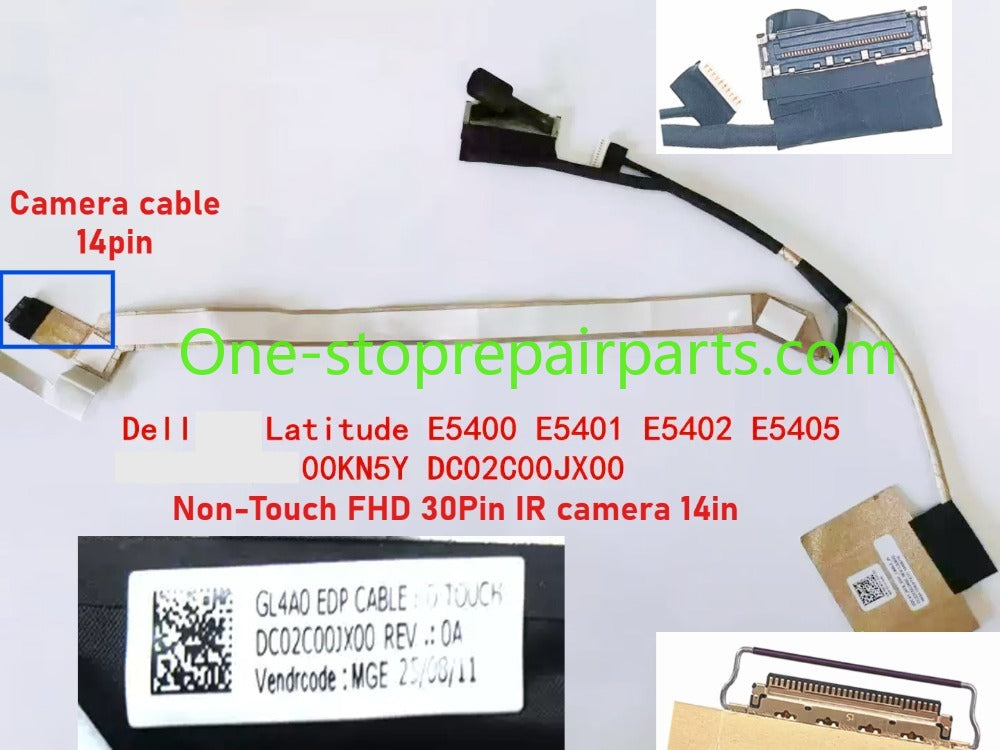 LCD Video EDP Display Screen Flex Cable for Dell Latitude 5400 5401 5402 5405 5410 E5400 0JHDVT DC02C00JW00 0KCY64 DC02C00JY00 0FV8CF DC02C00JZ00 00KN5Y DC02C00JX00