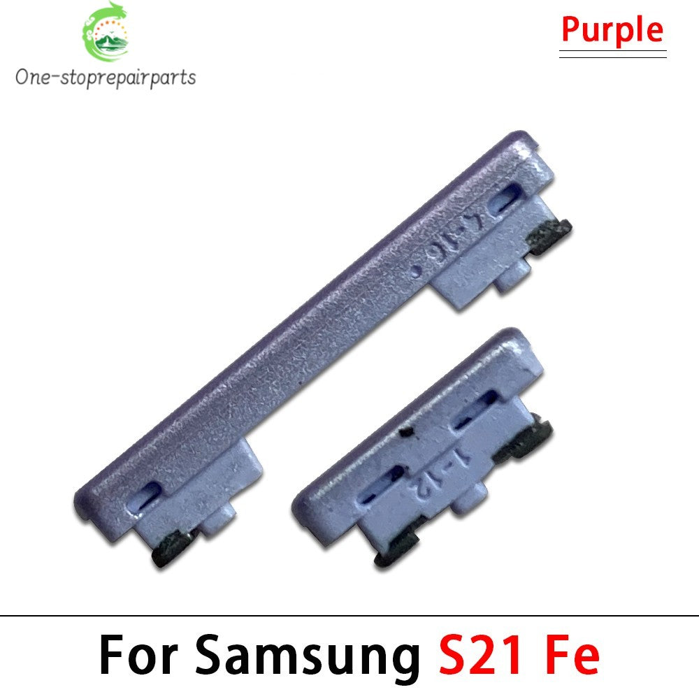 10Pcs, Side Keys Key Power and Volume Buttons Button For Samsung S21 / S21 Plus / S21 Ultra / S21 Fe Replacement Parts Samsung phone repair parts