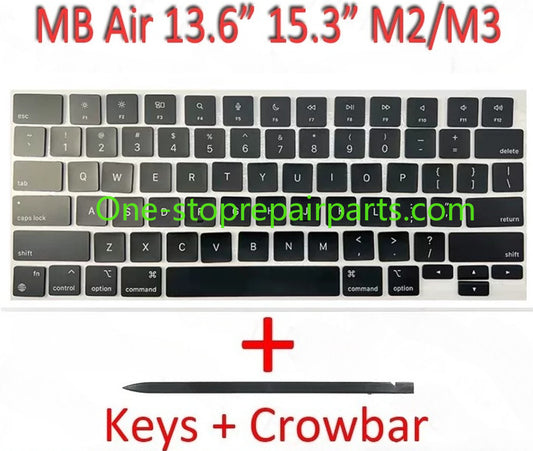 Laptop A2681A3113 A2941 A3114 Keys Keycaps for Macbook Air M2 M3 Retina 13.6" 15.3" Key Cap Keyboard Repair Black Blue Macbook repair parts