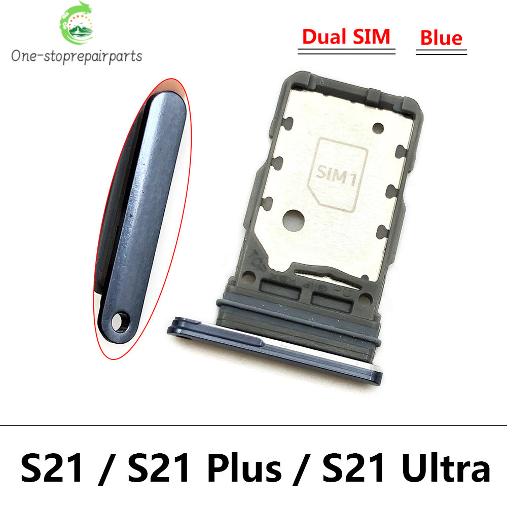 New For Samsung S21 S20 Plus Ultra Fe Dual SIM Card Slot SD Card Tray Holder Adapter Replacement Spare Parts Samsung phone repair parts