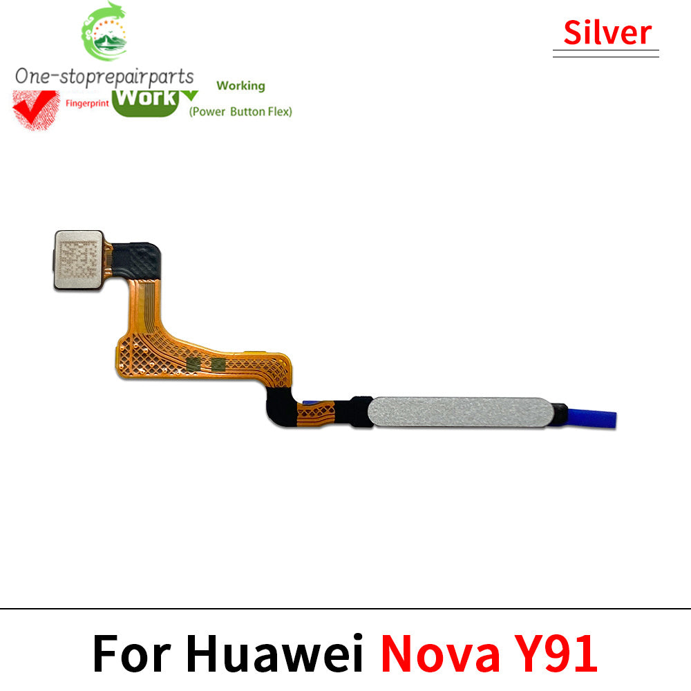 New For Huawei Nova Y60 Y61 Y90 Y91 Fingerprint Sensor Home Return Key Menu Button Flex Ribbon Cable Huawei phone repair parts