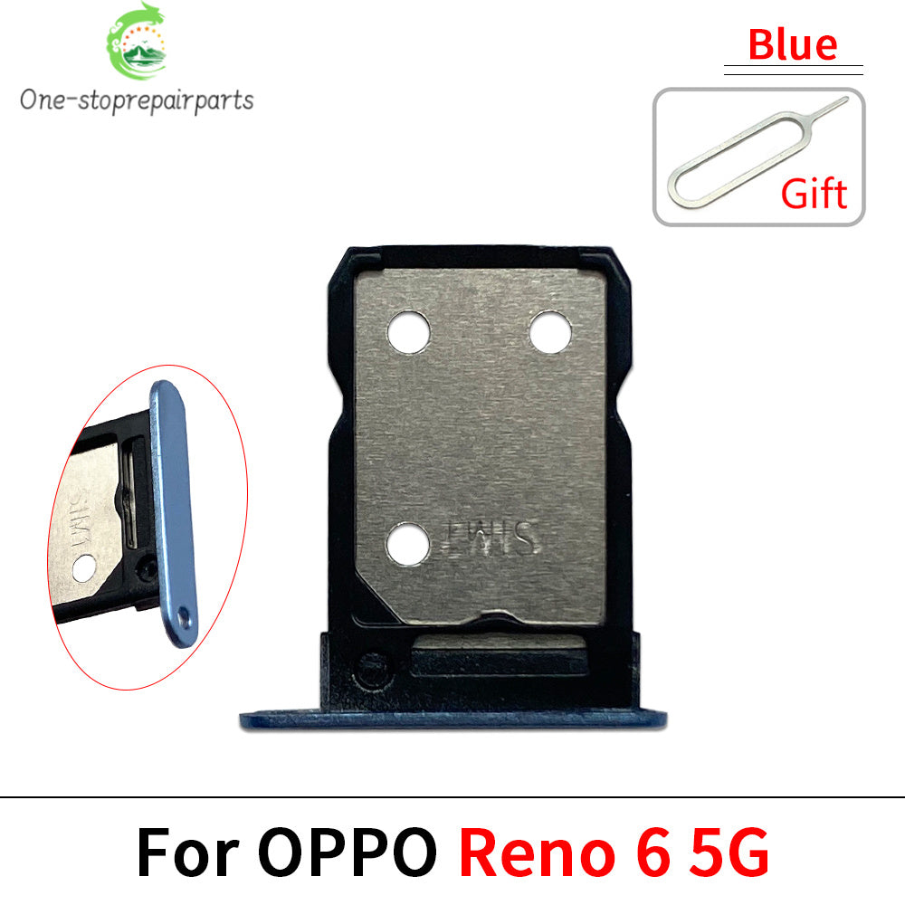 New For OPPO Reno 5 6 8 10 8T Pro Lite 4G 5G SIM Card Slot SD Card Tray Holder Adapter OPPO phone repair parts