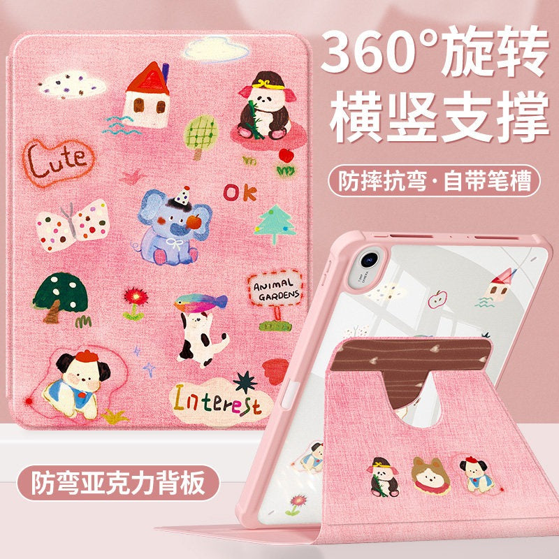For Huawei matepadair protective case 2025 matepad11 tablet case padse with pen slot pro12.2 rotation 2023 all-inclusive 115s soft light version acrylic 2 cute cat Tablet Accessories