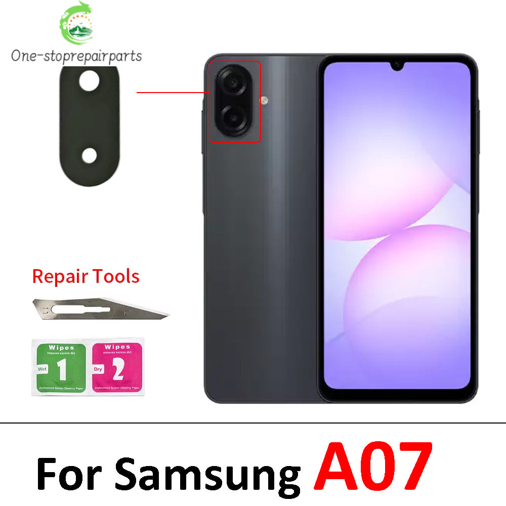 Rear Back Camera Glass Lens For Samsung A06 A16 A26 A36 A56 A07 A17 4G 5G Camera Glass With Glue Adhesive Samsung phone repair parts