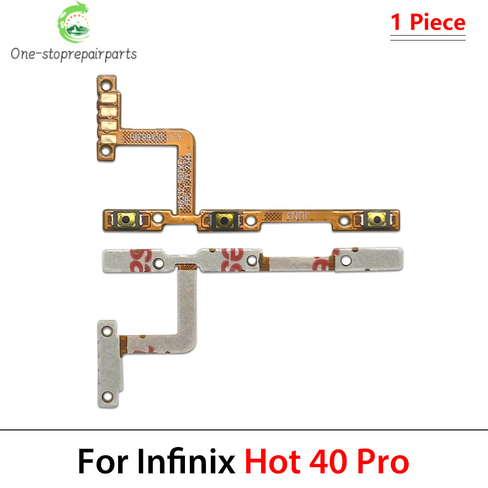 10Pcs, Power Switch On/Off Button Volume Key Button Flex Cable For infinix Hot 10 11 12 12i 20 30 30i 40 40i 50i Play Pro 4G 5G  infinix phone repair parts
