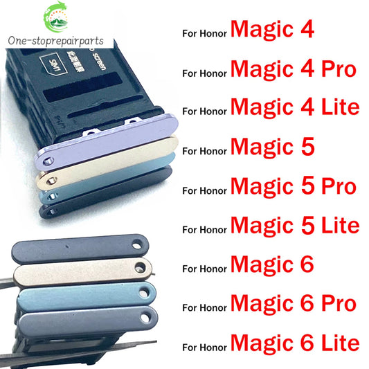 New Micro Nano SIM Card Holder Tray Slot Holder Adapter Socket For Huawei Honor Magic 4 5 6 Pro Lite 4G 5G Huawei phone repair parts