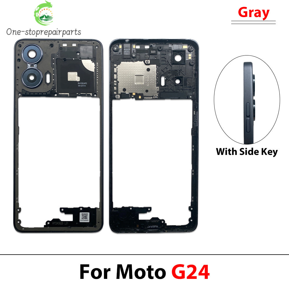 New Middle Frame For Motorola Moto G04 G14 G24 G34 G54 G84 Door Housing Bezel Repair Parts Motorola phone repair parts