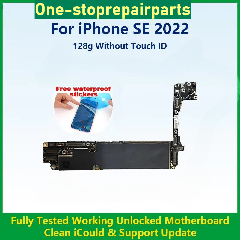 For iPhone SE 2020 Mainboard With Touch ID Cleaned iCloud Fully Tested 100%Working Unlocked Motherboard For iPhone SE 2022 iPhone phone repair parts