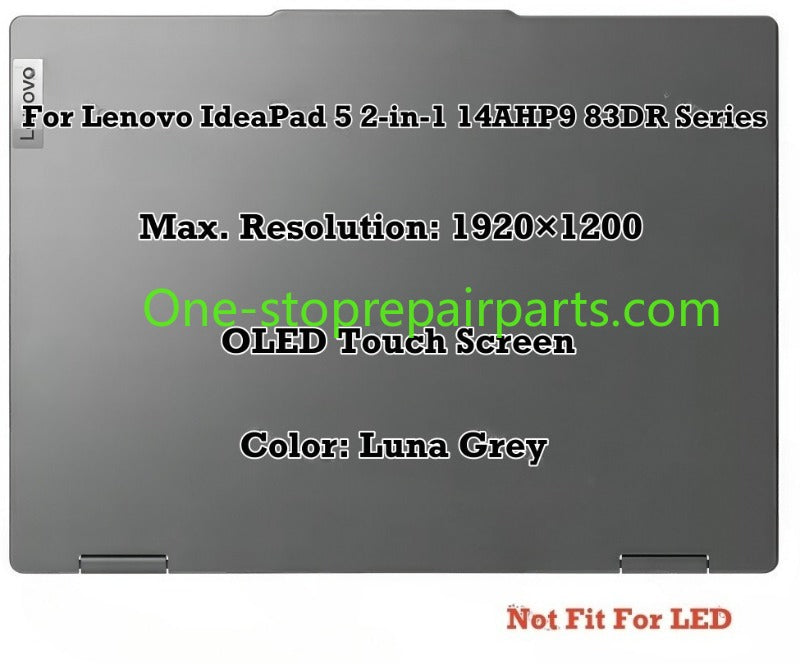LCD screen For Lenovo IdeaPad 5 2-in-1 14AHP9 83DR Series 5D10S40069 5D10S40070 5D10S40068 5D10S40072 5D10S40073 5D10S40071 FHD+ LCD Screen Complete Assembly  Lenovo laptop repair parts