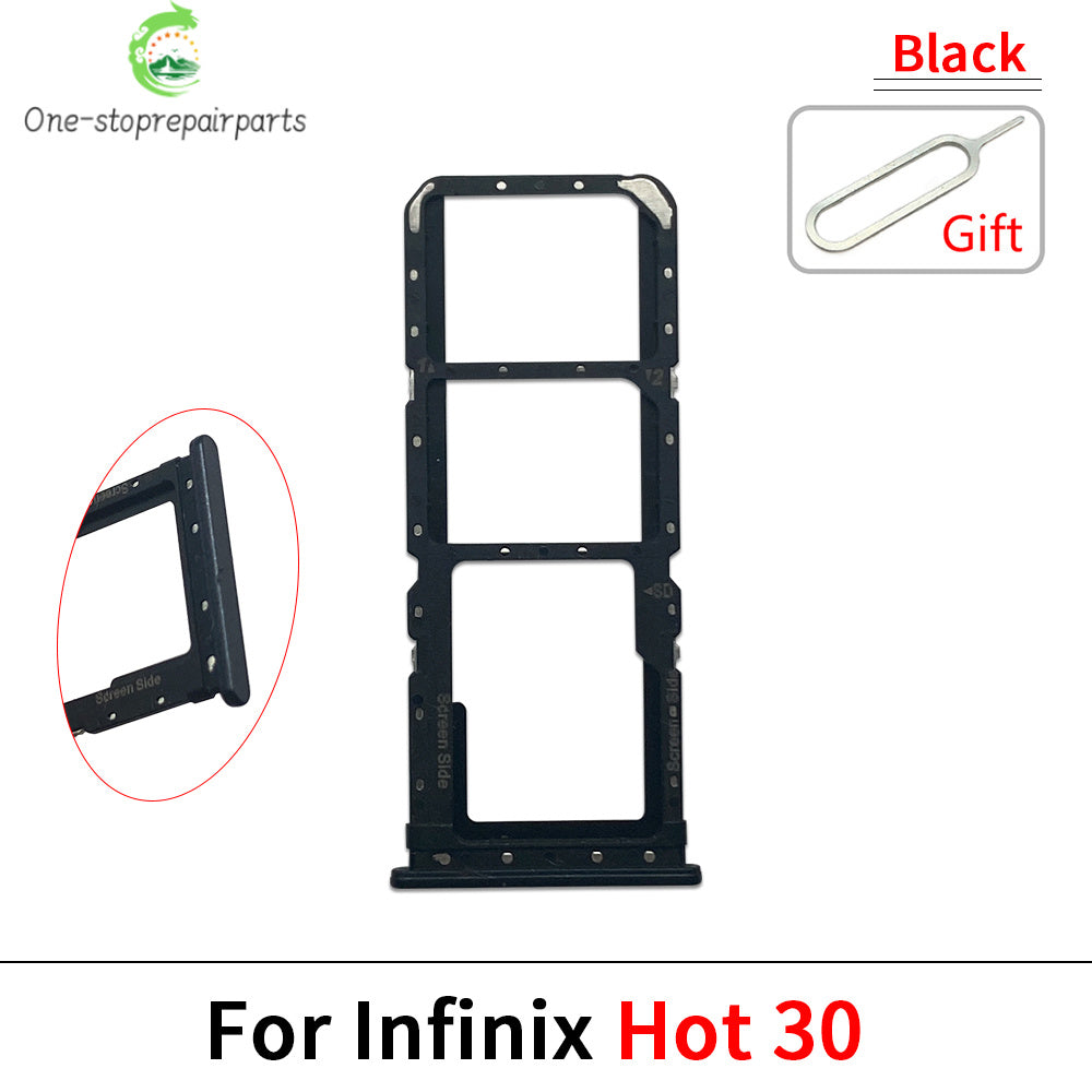 Micro Nano SIM Card Holder Tray Slot Holder Adapter Socket For infinix Hot 8 9 10 10i 11 20 20i 30 30i 40 Pro Lite Play 4G 5G  infinix phone repair parts
