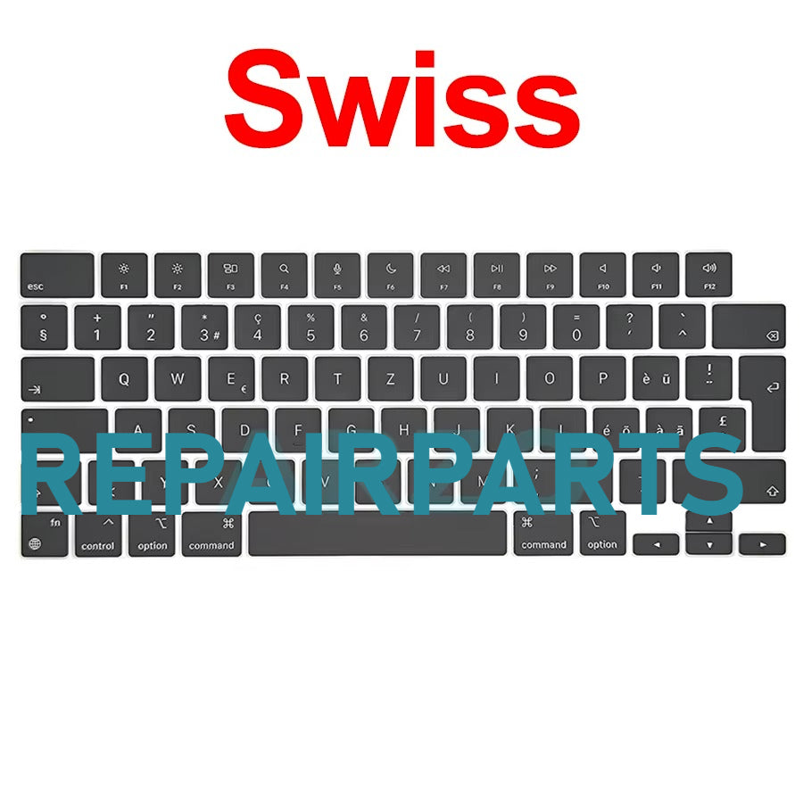 A2442 A2485 A2779 A2780 A2918 A2991 A2992 A3112 A3401 A3185 A3403 A3186 Keycaps Keys Key Cap For Macbook Pro 14" 16" 2021-2023 Macbook repair parts