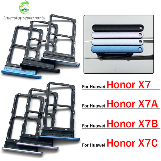 New SIM Card Slot SD Card Tray Holder Adapter For Huawei Honor X7 X7A X7B X7C Replacement Parts Huawei phone repair parts