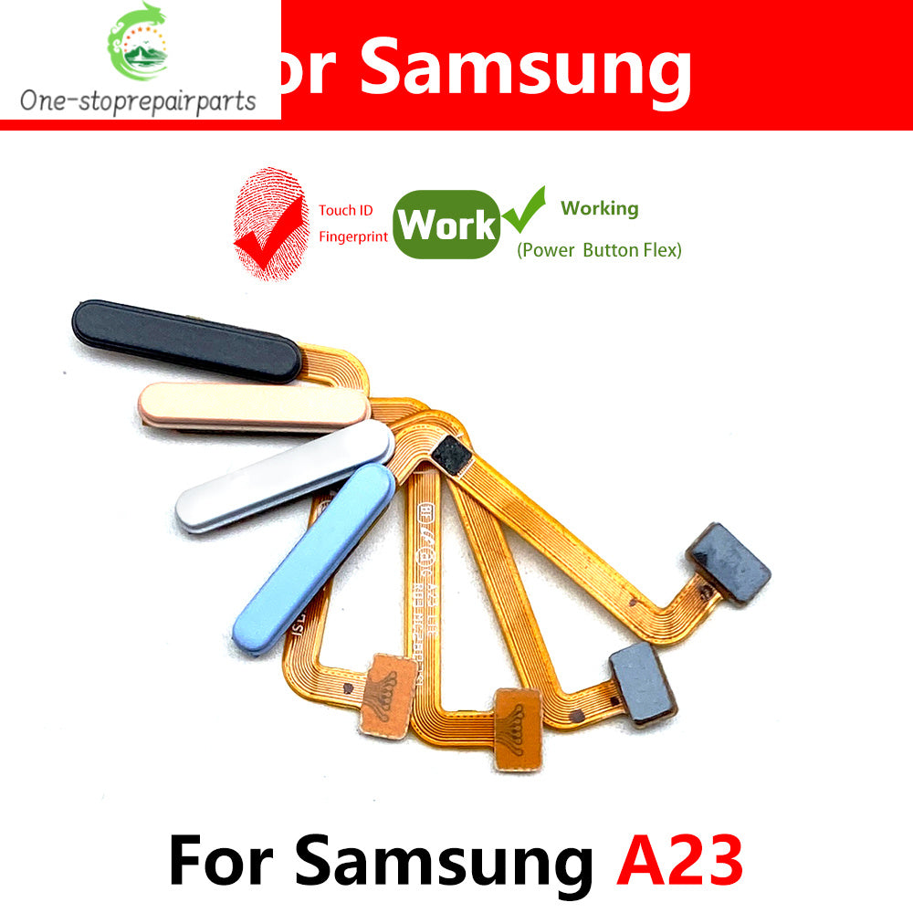 For Samsung A23 4G 5G A235F A236 A236B Home Button Fingerprint Sensor Flex With Power Key Button Flex Cable Samsung phone repair parts