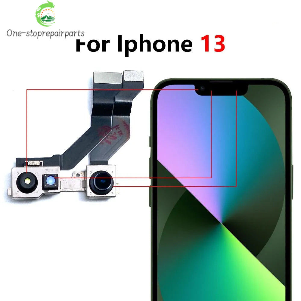 New Front Camera For iPhone 11 12 13 14 15 Pro 11Pro 12Pro 13Pro Max Mini Plus Flex Cable Facing Replacement Parts iPhone phone repair parts