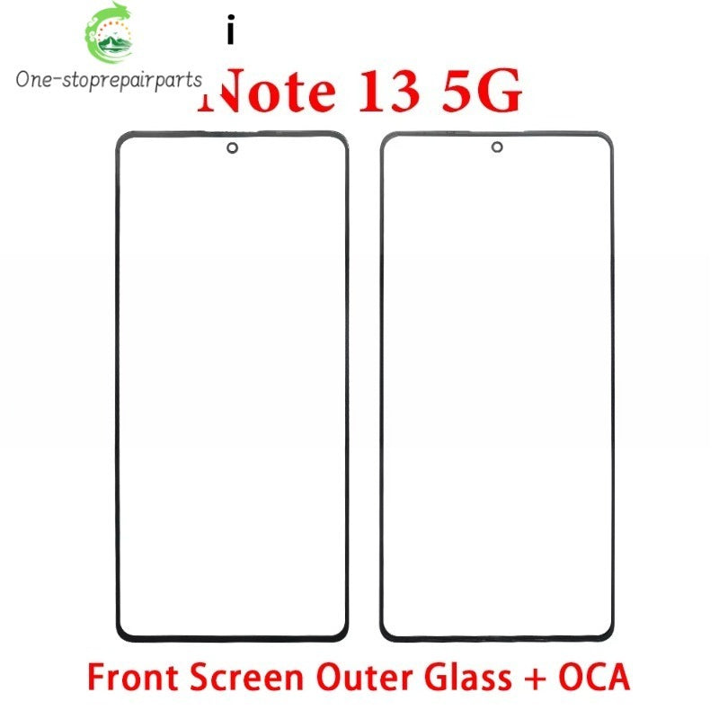 New Screen Front Outer Glass + OCA For Xiaomi Redmi Note 10 10s 11 11s 12 12s 13 Pro Plus 4G 5G Screen Touch Panel Glass Xiaomi  Xiao mi phone repair parts