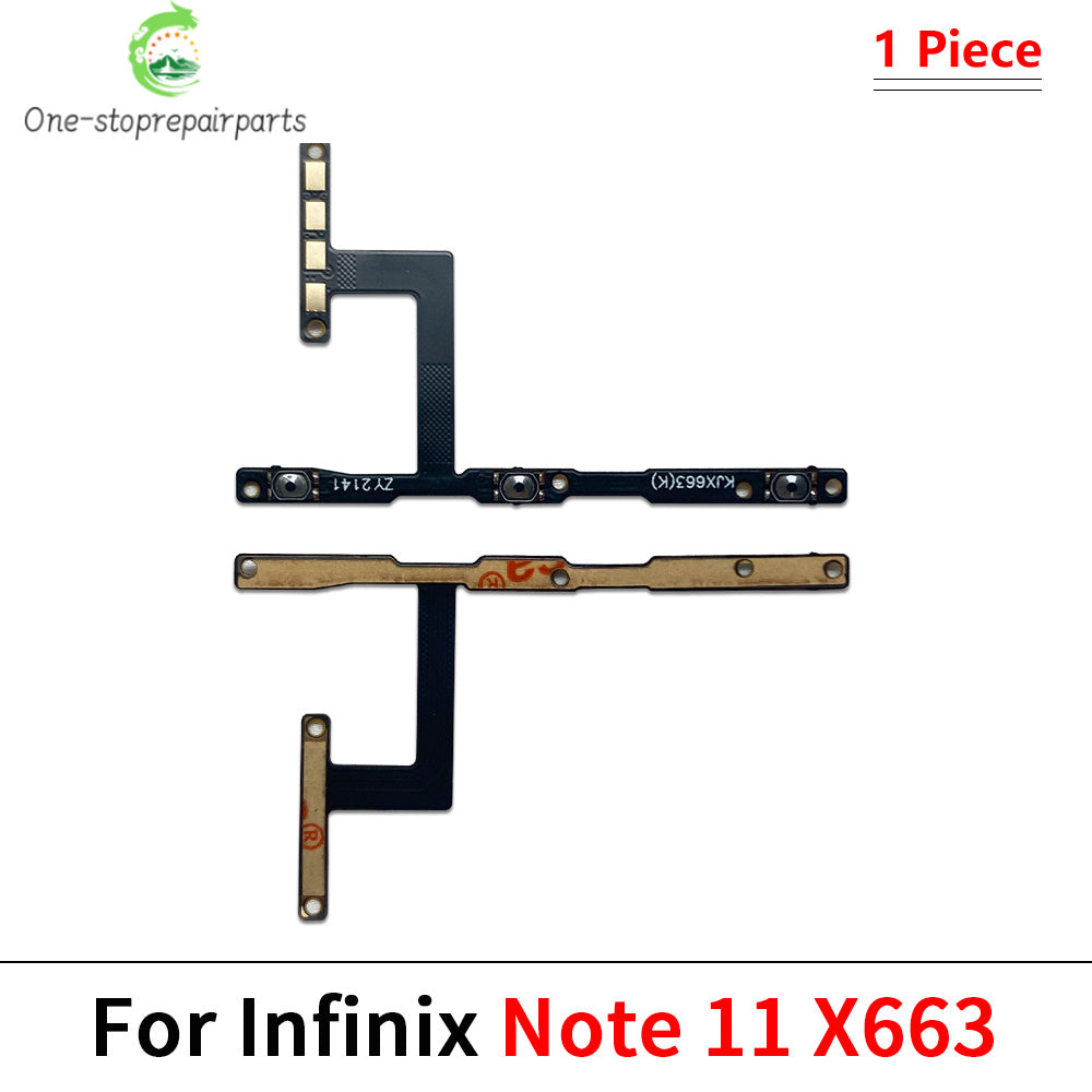 Power Switch On/Off Button Volume Key Button Flex Cable For infinix Note 10 11 12 30 30i 40 Pro VIP 4G 5G X693 X695 X663  infinix phone repair parts