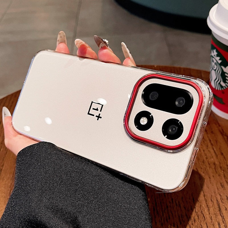 Hongyun Lens for OnePlus 15 Phone Case New 1+15 Protective Case OnePlus Transparent Magnetic Fast Charging 1+15 Full Coverage Shockproof 15mm Light Luxury Ultra-thin Women's Light Luxury Premium Hard Case Phone Accessories