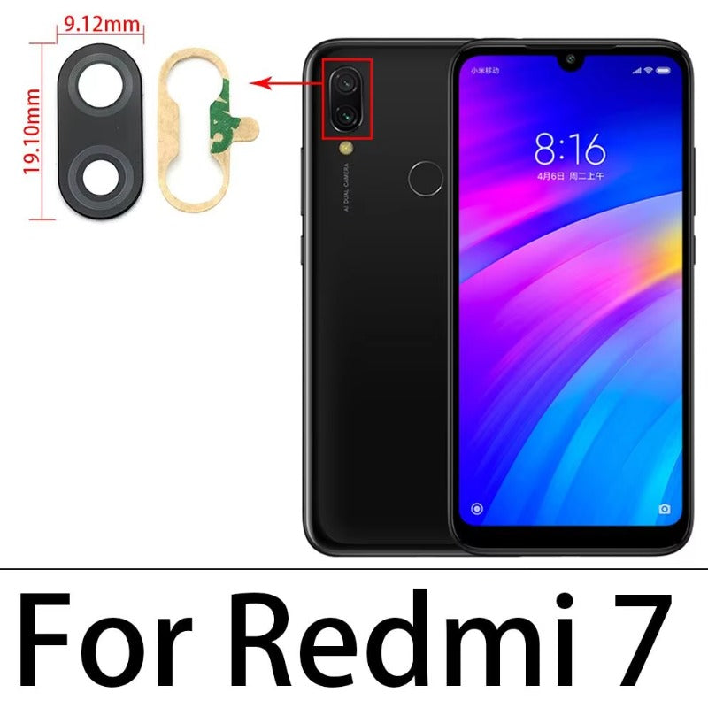 Rear Camera Glass Lens For Xiaomi Redmi 6 6A 7 7A 8 8A 9 9A 9C 9T 10 10A 10C 12 12C 13 13C 4G 5G Camera Glass Replacement Parts Xiaomi  Xiao mi phone repair parts