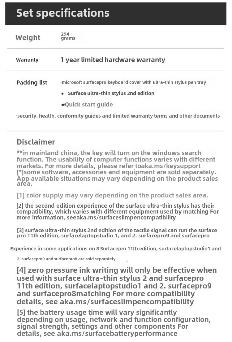 Microsoft Surface Pro 11 Pro 10 Pro 9 Pro 8 proX Original Keyboard Stylus Set AI 50A-00001 50A-00002  30T-00001  EP2-08187  30T-00002 EP2-08186 30T-00005 30T-00006