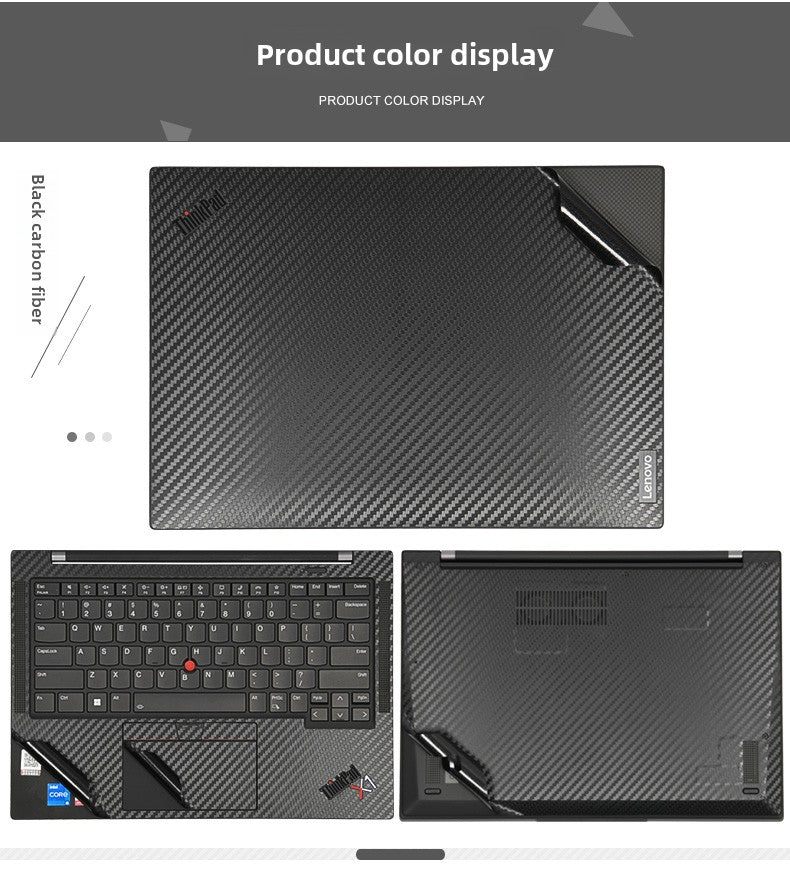 ThinkPad Lenovo X1 series Carbon/Nano notebook Yoga computer body film T14s X13 E15 2024 year body case sticker black matte protective film