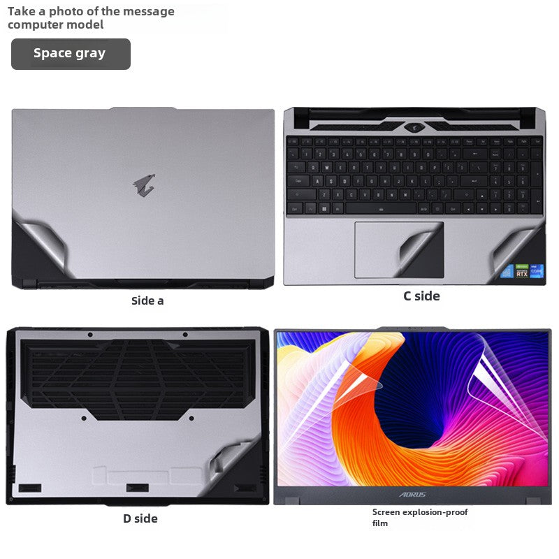 GIGABYTE AORUS Gaming Laptop 15G/17G Computer 15P Sticker XC21 WB20 Edition 15.6 inch 17.3 Solid Color RX5L Body RX7G Case RC47 Wrap KB Protective Film