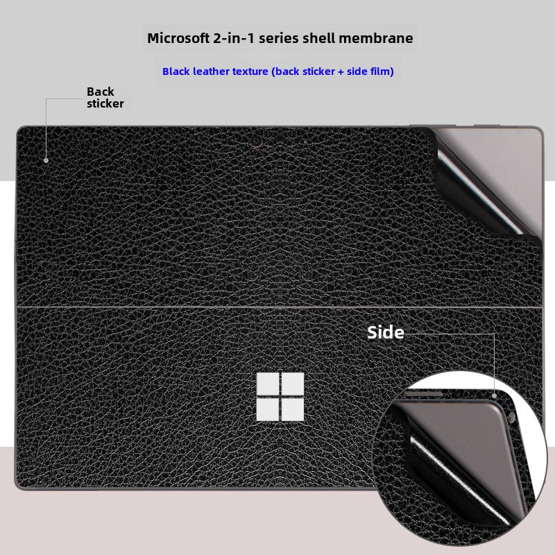 Microsoft Surface Pro Tablet Go RT2 Solid Color RT1 Sticker 12.4 Inch Color Picture Body Case Transparent Frosted Leather Pattern Film Back Protective Cover Film