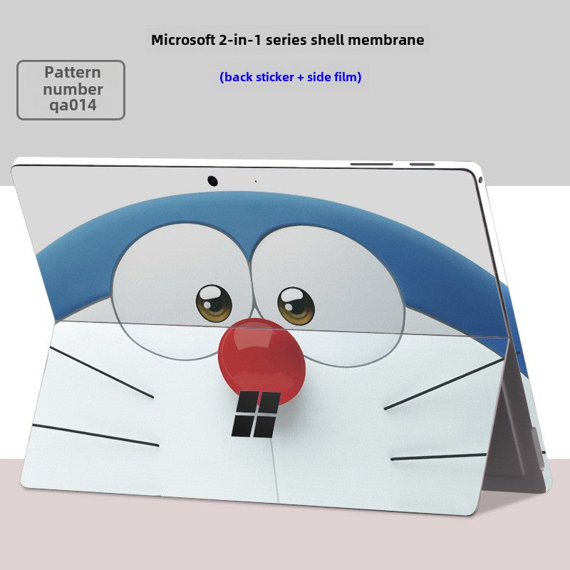 Microsoft Surface Pro Tablet Go RT2 Solid Color RT1 Sticker 12.4 Inch Color Picture Body Case Transparent Frosted Leather Pattern Film Back Protective Cover Film